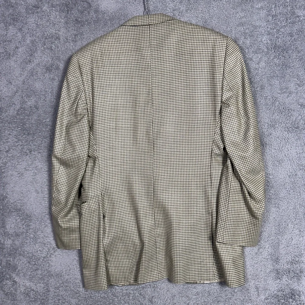 Jack Victor Sport Coat Mens 40R Wool Silk Houndstooth Blazer Jacket Landonwood